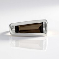 Anello in argento con Quarzo Fumè