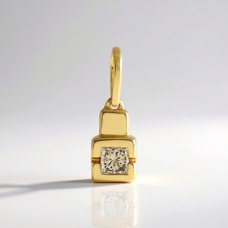 Ciondolo in argento con Diamante Champagne I2