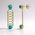Boucles d'oreilles en or et Turquoise Sleeping Beauty (Ornaments by de Melo)