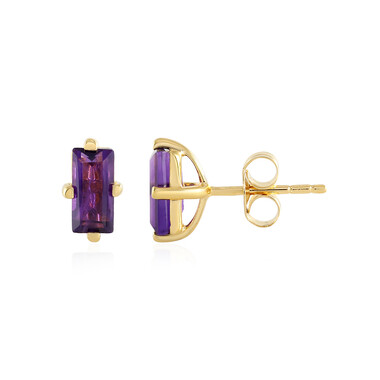 Sambia-Amethyst-Silberohrringe