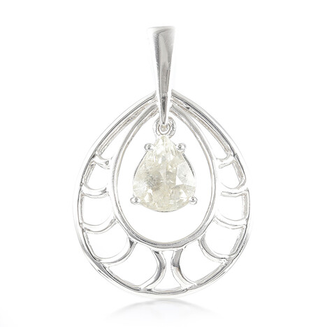 Ciondolo placcato in platino con Tormalina Cuprian