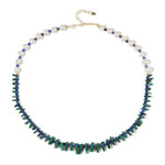 Edelstein-Silberhalskette