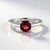 Anello in argento con Granato Mozambico