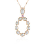 Collana in argento con Pietra di Luna Verde (KM by Juwelo)