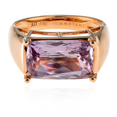 Anillo en oro con Diáspora rosa (AMAYANI)