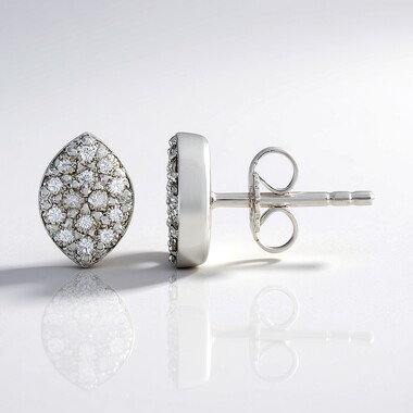 Pendientes en plata con Diamante chocolate I2