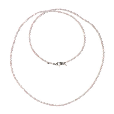 Collier en argent et Quartz rose