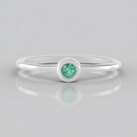 Anello in argento con Smeraldo Russo