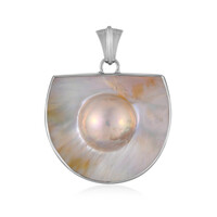Ciondolo in argento con Perla Mabe (Bali Barong)
