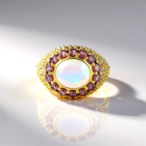 Anello in argento con Opale di Welo (Adela Silber)