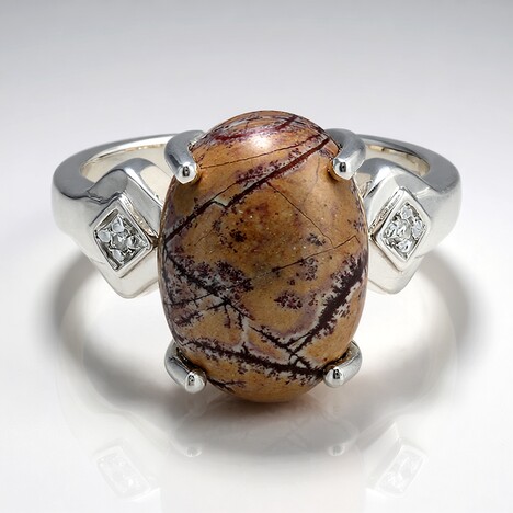 Anello in argento con Diaspro Dentritico Sonora