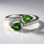 Bague en argent et Diopside de Russie