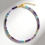Collana in argento con Fluorite