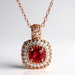 Collana in argento con Rodolite (Gems en Vogue)
