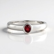 Bague en argent et Rubis de Tanzanie