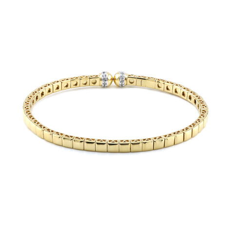 Weißer Topas-Silberarmreif