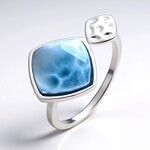 Bague en argent et Larimar