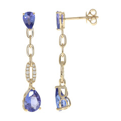 AAA-Tansanit-Goldohrringe (CIRARI)