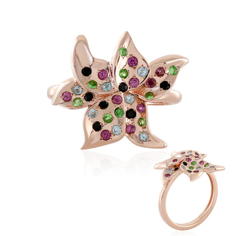 Anello in argento con Zircone Rosa (SAELOCANA)