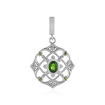 Ciondolo in argento con Diopside Russo