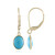 Gouden oorbellen met Sleeping Beauty Turkooisen