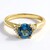 Anello in oro con Topazio Blu Londra