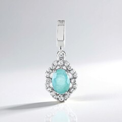 Ciondolo in argento con Grandidierite