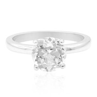 Anillo en plata con Topacio blanco