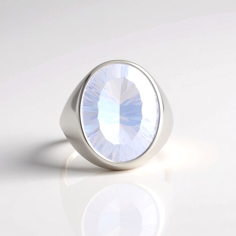 Anello in argento con Quarzo Blue Moon