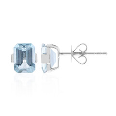 Pendientes en oro con Aguamarina de Brasill AAA