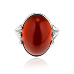 Anillo en plata con Cornalina (CUSTODANA)