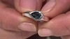 Anillo en plata con Topacio azul de Londres (Pallanova)