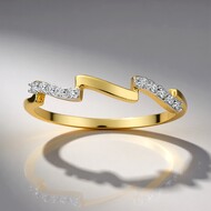 Anello in oro con Diamante SI1 (G) (Annette)