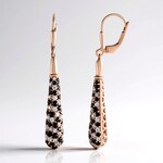 Orecchini in argento con Spinello Nero (KM by Juwelo)