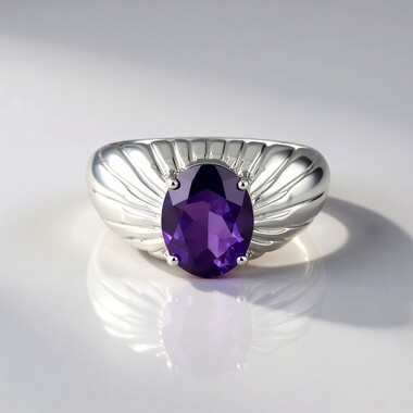 Anello in argento con Ametista