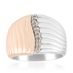 Bague en argent et Diamant rose Argyle I1