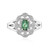 Anello in argento con Tormalina Verde di Benedito
