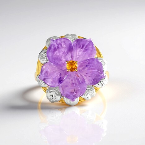 Anello in argento con Ametista (Gems en Vogue)