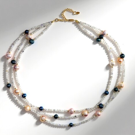 Collana in argento con Zircone Argentato (Riya)