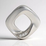 Ciondolo in argento con Diamante I1 (G) (Annette)