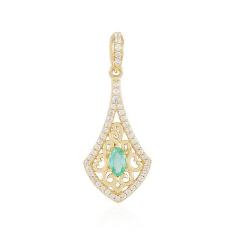 Colombian Emerald Silver Pendant