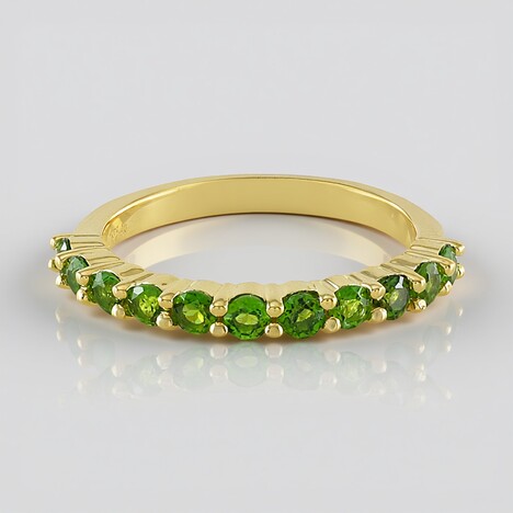 Anello in argento con Diopside Russo
