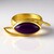 Anello placcato in oro con Calcedonio (MONOSONO COLLECTION)