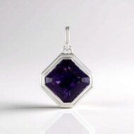 Pendentif en argent et Améthyste de Zambie (de Melo)