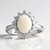 Anello in argento con Opale Bianco