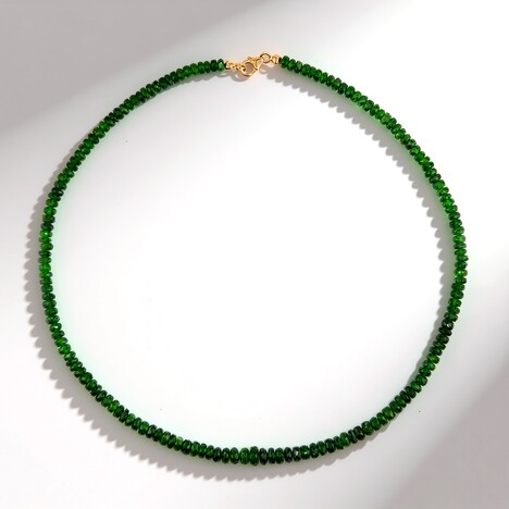 Collana in oro con Diopside Russo
