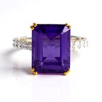 Anello in argento con Ametista (Gems en Vogue)