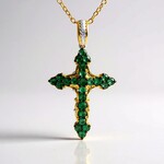 Collana in argento con Smeraldo Zambia (Gems en Vogue)