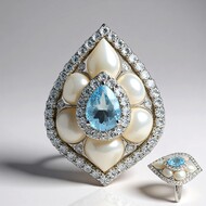 Bague en or et Aigue-Marine du Brésil AAA (CIRARI)