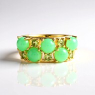 Anillo en plata con Crisoprasa (KM by Juwelo)